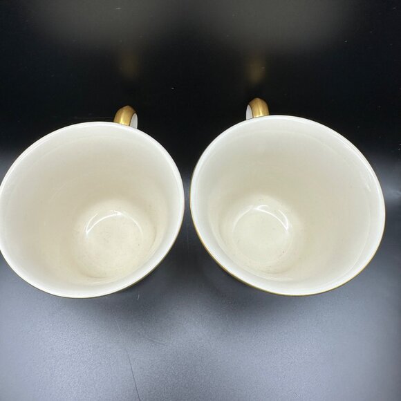 2 Eternal Dimension Collection by Lenox 3” footed cups bone with gold trim - Picture 3 of 7